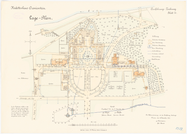 Eine detaillierte Karte von Köln, Deutschland, mit einer Überlagerung eines Papiers mit einer Gebäudeillustration und Text über die Geschichte, Kultur und Sehenswürdigkeiten der Stadt.