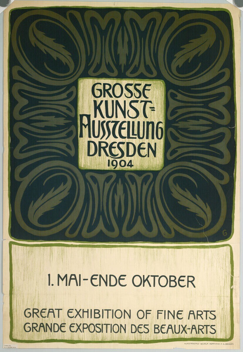 Plakat für die Große Kunstausstellung Dresden 1904