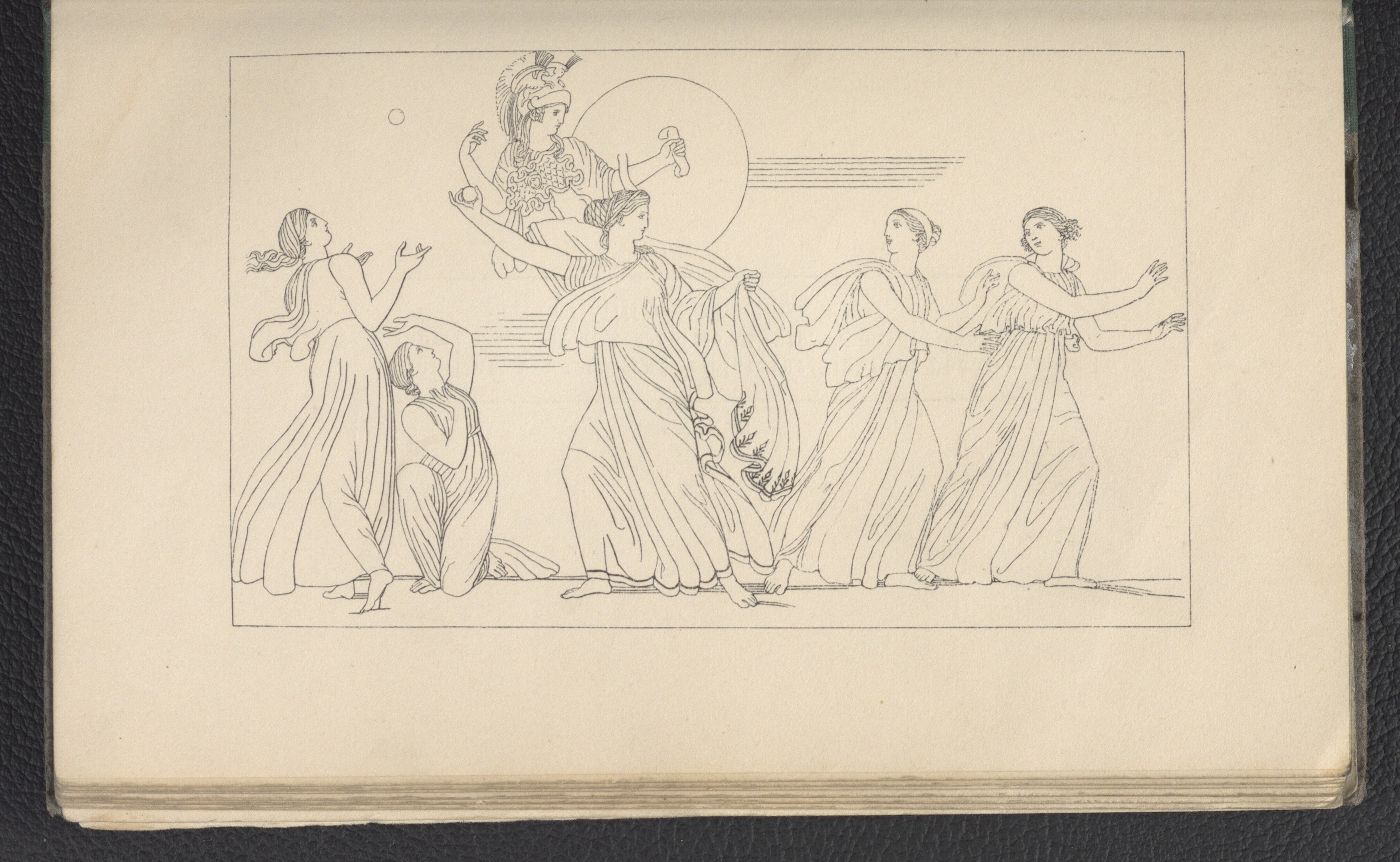 Ein Buchumschlag mit einer leuchtenden Illustration einer Gruppe tanzender Frauen in dynamischen, synchronisierten Posen.