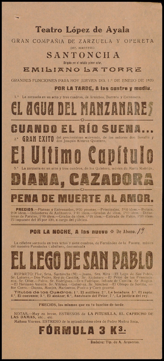 Schwarze-weißes Zeitungsinserat für das San Pablo Theatre in San Antonio, Texas, mit Text über seine Angebote.