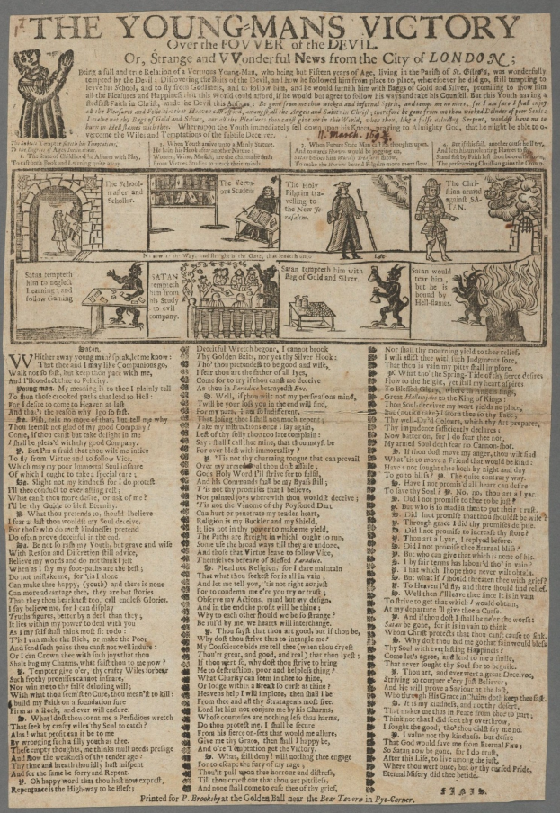 Ein Papierschnitt mit fettgedrucktem Text und detaillierten Illustrationen entschlossener junger Männer, der einen Sieg feiert.